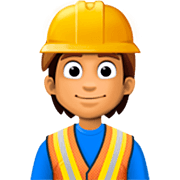 👷🏽 Emoji Bauarbeiter(in): mittlere Hautfarbe Facebook 14.0.