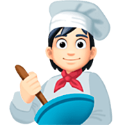 Émoji 🧑🏻‍🍳 Cuisinier (tous Genres) : Peau Claire sur Facebook 14.0.