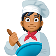 Emoji 🧑🏾‍🍳 Persona Che Cucina: Carnagione Abbastanza Scura su Facebook 14.0.