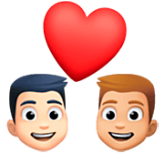 Emoji 👨🏻‍❤️‍👨🏼 Coppia Con Cuore - Uomo: Carnagione Chiara, Uomo: Carnagione Abbastanza Chiara su Facebook 14.0.