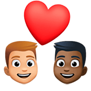 Emoji 👨🏼‍❤️‍👨🏿 Coppia Con Cuore - Uomo: Carnagione Abbastanza Chiara, Uomo: Carnagione Scura su Facebook 14.0.