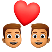 👨🏽‍❤️‍👨🏽 Emoji Pareja Enamorada - Hombre: Tono De Piel Medio, Hombre: Tono De Piel Medio en Facebook 14.0.