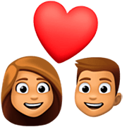 💑🏽 Emoji Pareja Enamorada, Tono De Piel Medio en Facebook 14.0.