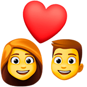 👩‍❤️‍👨 Emoji Pareja Enamorada: Mujer Y Hombre en Facebook 14.0.