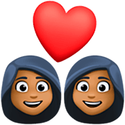 👩🏾‍❤️‍👩🏾 Emoji Pareja Enamorada - Mujer: Tono De Piel Oscuro Medio, Mujer: Tono De Piel Oscuro Medio en Facebook 14.0.