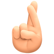 🤞🏻 Emoji Hand mit gekreuzten Fingern: helle Hautfarbe Facebook 14.0.