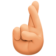 🤞🏼 Emoji Dedos Cruzados: Tono De Piel Claro Medio en Facebook 14.0.