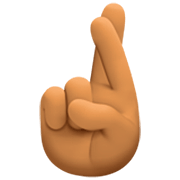 🤞🏽 Emoji Hand mit gekreuzten Fingern: mittlere Hautfarbe Facebook 14.0.
