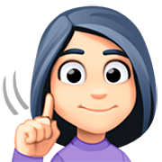 Emoji 🧏🏻‍♀️ Donna Con Problemi Di Udito: Carnagione Chiara su Facebook 14.0.