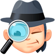 🕵🏻 Emoji Detektiv(in): helle Hautfarbe Facebook 14.0.