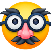 Emoji 🥸 Faccina Travestita su Facebook 14.0.