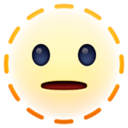 Emoji 🫥 Faccia A Linea Tratteggiata su Facebook 14.0.