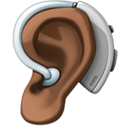 🦻🏿 Emoji Ohr mit Hörhilfe: dunkle Hautfarbe Facebook 14.0.