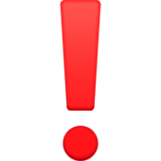 Emoji ❗ Punto Esclamativo Rosso su Facebook 14.0.