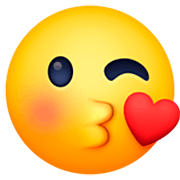 Emoji 😘 Faccina Che Manda Un Bacio su Facebook 14.0.