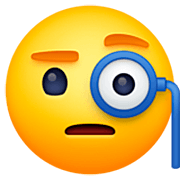 Emoji 🧐 Faccina Con Monocolo su Facebook 14.0.