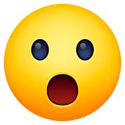 Emoji 😮 Faccina Con Bocca Aperta su Facebook 14.0.