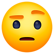 Emoji 🤨 Faccia Con Sopracciglia Alzate su Facebook 14.0.