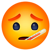 🤒 Emoji Gesicht mit Fieberthermometer Facebook 14.0.