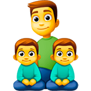 👨‍👦‍👦 Emoji Familia: Hombre, Niño, Niño en Facebook 14.0.