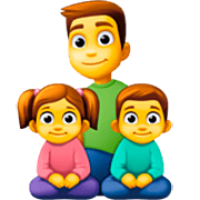👨‍👧‍👦 Emoji Familie: Mann, Mädchen und Junge Facebook 14.0.