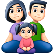 👨🏻‍👩🏻‍👧🏻 Emoji Familie - Mann, Frau, Mädchen: helle Hautfarbe Facebook 14.0.