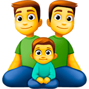 👨‍👨‍👦 Emoji Familie: Mann, Mann und Junge Facebook 14.0.