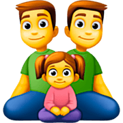 👨‍👨‍👧 Emoji Familie: Mann, Mann und Mädchen Facebook 14.0.