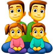👨‍👨‍👧‍👦 Emoji Familia: Hombre, Hombre, Niña, Niño en Facebook 14.0.