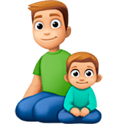 👨🏼‍👦🏼 Emoji Familia - Hombre, Niño: Tono De Piel Claro Medio en Facebook 14.0.