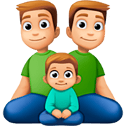 👨🏼‍👨🏼‍👦🏼 Emoji Familia - Hombre, Hombre, Niño: Tono De Piel Claro Medio en Facebook 14.0.