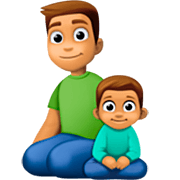 👨🏽‍👦🏽 Emoji Familia - Hombre, Niño: Tono De Piel Medio en Facebook 14.0.