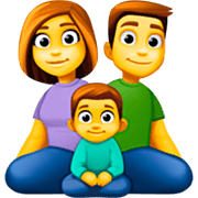 Emoji 👨‍👩‍👦 Famiglia: Uomo, Donna E Bambino su Facebook 14.0.