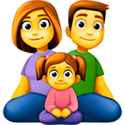 👨‍👩‍👧 Emoji Familie: Mann, Frau und Mädchen Facebook 14.0.