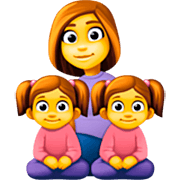 👩‍👧‍👧 Emoji Familia: Mujer, Niña, Niña en Facebook 14.0.