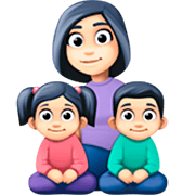 👩🏻‍👧🏻‍👦🏻 Emoji Familia - Mujer, Niña, Niño: Tono De Piel Claro en Facebook 14.0.