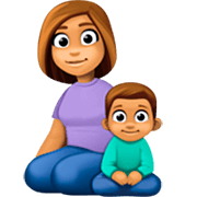 👩🏽‍👦🏽 Emoji Familia - Mujer, Niño: Tono De Piel Medio en Facebook 14.0.