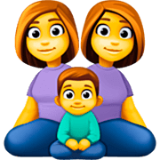 👩‍👩‍👦 Emoji Familie: Frau, Frau und Junge Facebook 14.0.