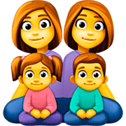Emoji 👩‍👩‍👧‍👦 Famiglia: Donna, Donna, Bambina E Bambino su Facebook 14.0.