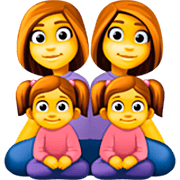 👩‍👩‍👧‍👧 Emoji Familia: Mujer, Mujer, Niña, Niña en Facebook 14.0.