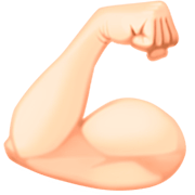 Émoji 💪🏻 Biceps Contracté : Peau Claire sur Facebook 14.0.