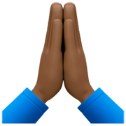 🙏🏿 Emoji Manos En Oración: Tono De Piel Oscuro en Facebook 14.0.