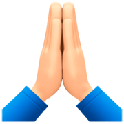 🙏🏻 Emoji Manos En Oración: Tono De Piel Claro en Facebook 14.0.