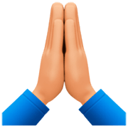 🙏🏼 Emoji Manos En Oración: Tono De Piel Claro Medio en Facebook 14.0.
