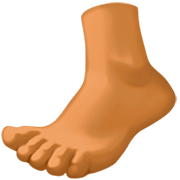 🦶🏾 Emoji Fuß: mitteldunkle Hautfarbe Facebook 14.0.