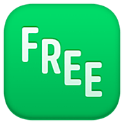 🆓 Emoji Wort „Free“ in blauem Quadrat Facebook 14.0.