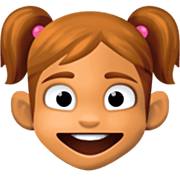 👧🏽 Emoji Niña: Tono De Piel Medio en Facebook 14.0.