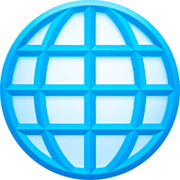 🌐 Emoji Globus mit Meridianen Facebook 14.0.