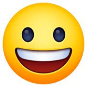 Emoji 😀 Faccina Con Un Gran Sorriso su Facebook 14.0.