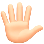 🖐🏻 Emoji Mão Aberta Com Os Dedos Separados: Pele Clara na Facebook 14.0.